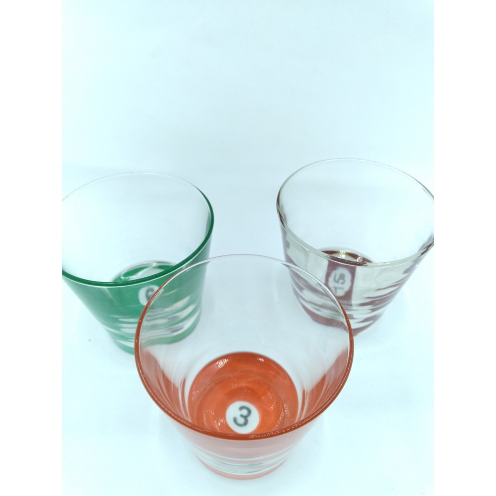 Vtg Luminarc MCM Barware Pool parlor double old fashioned glassware 10.25 oz